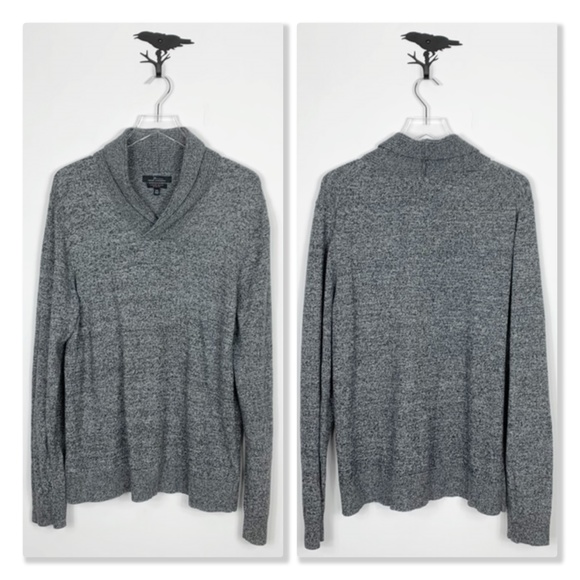 Marc Anthony Gray Marled Slim Fit Sweater - Picture 1 of 8